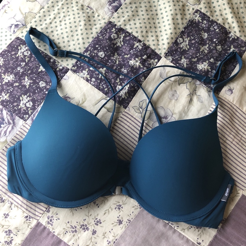 Aerie Brooke Dark Teal Strappy Back 34B Bra